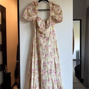House of CB Floral Puff Sleeve Dress